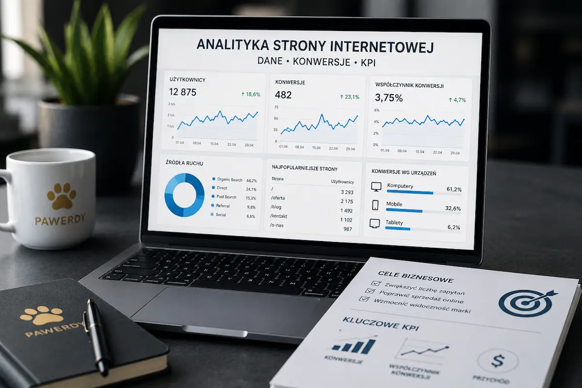 Analiza skuteczności strony internetowej: dane, konwersje i kluczowe KPI